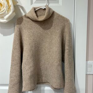 Minnie Rose Beige Cowl Neck Sweater
